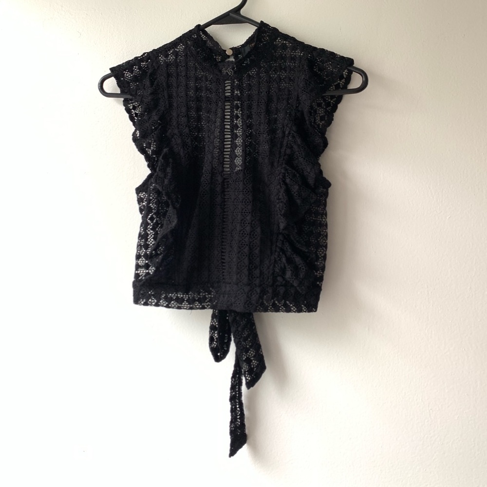 Black knit top